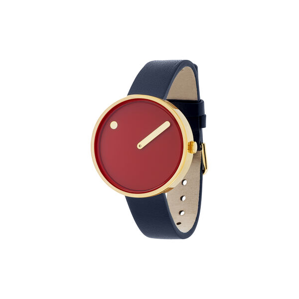 Picto Wrist Watch, cinnamon red/midnight blue, PICTO