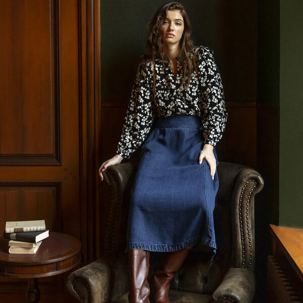 IRRISLE Skirt, medium blue IRRISLE Skirt, medium blue, Atelier Rêve