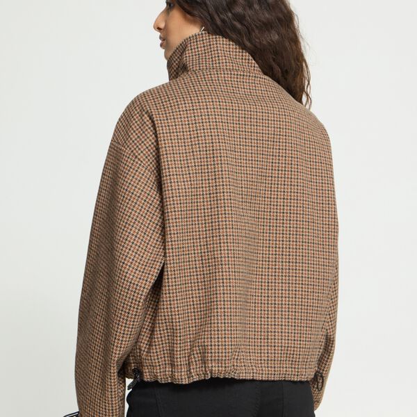 IHESOLU Jacket, brown check, ICHI