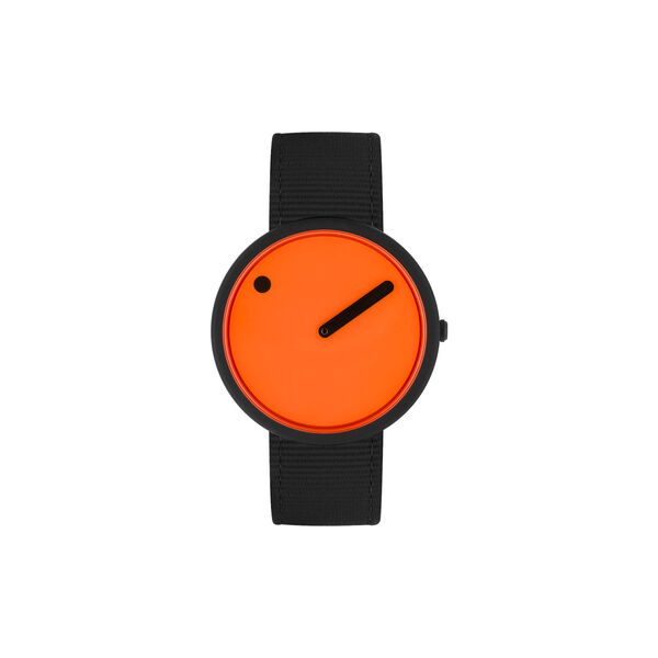 PICTO Wrist Watch, signal orange/matt black/manta ray black, PICTO
