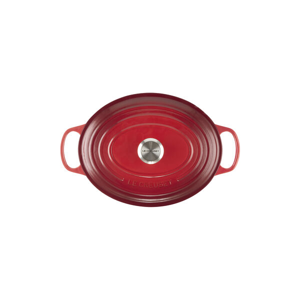 Signature cast iron oval casserole &Oslash; 31 cm, cerise, Le Creuset