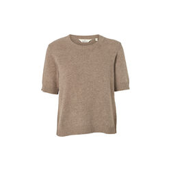 Cady SS O-neck, greige, Basic Apparel