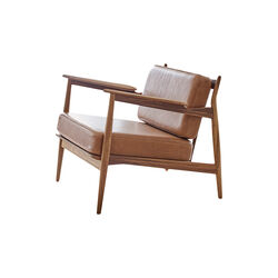 Model 107 Lounge Chair, cognac, Magnus Olesen Design