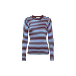 Ludmilla LS Tee, bordeaux/frozen fjord, Basic Apparel