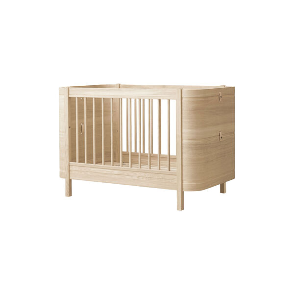 Wood Mini+ Cot Bed incl. Junior Kit 68x122/162 cm, oak, Oliver Furniture