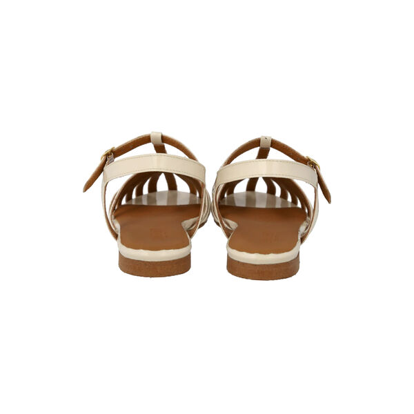 Flat sandal with beautiful organic front detail, buttermilk, ANGULUS