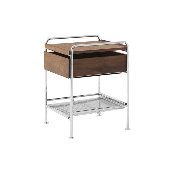 Alima NDS3 | Chrome/Walnut | Side Table, &Tradition