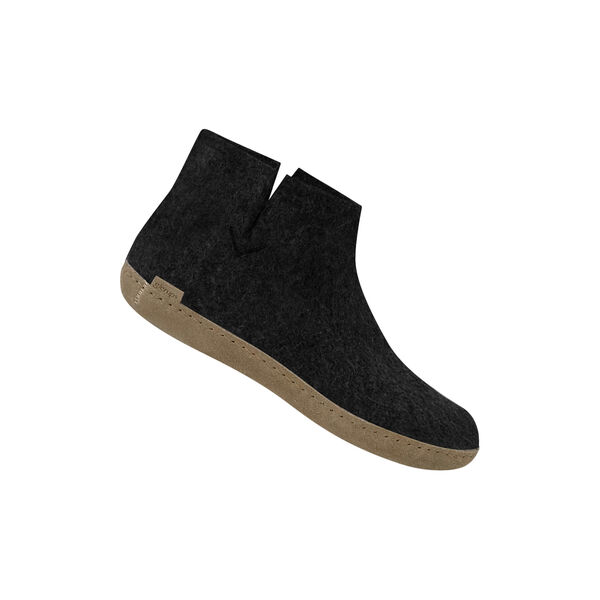 Felt Ankle Shoe, charcoal, Glerups