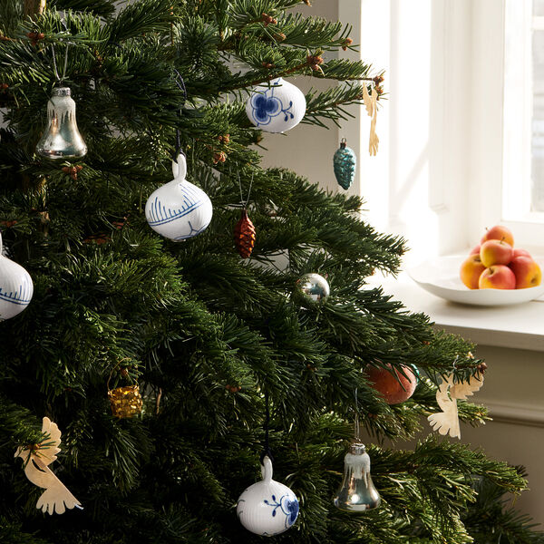 Blue Fluted Mega Christmas Bauble Set 2 pcs, Royal Copenhagen