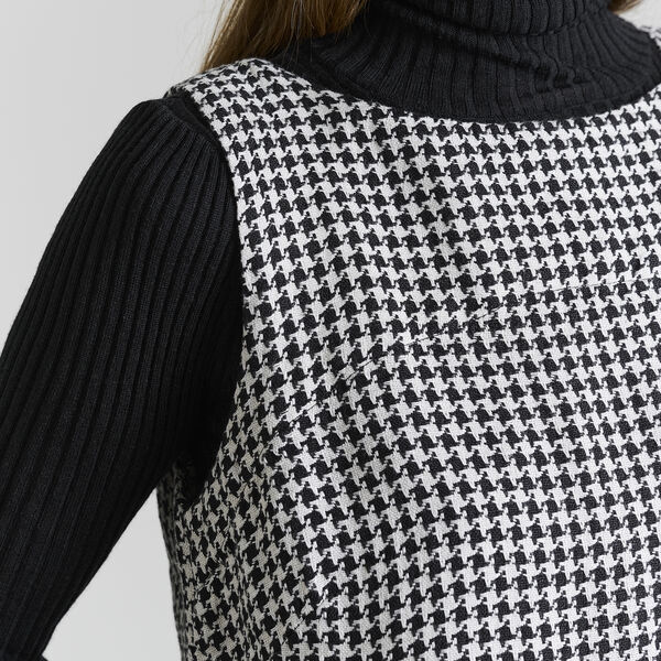 Chesu Sleeveless Dress, black/ivory pepita, BITTE KAI RAND