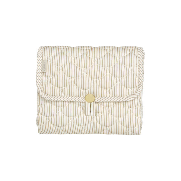 Quilted Changing Mat, classic stripes camel, Cam Cam Copenhagen