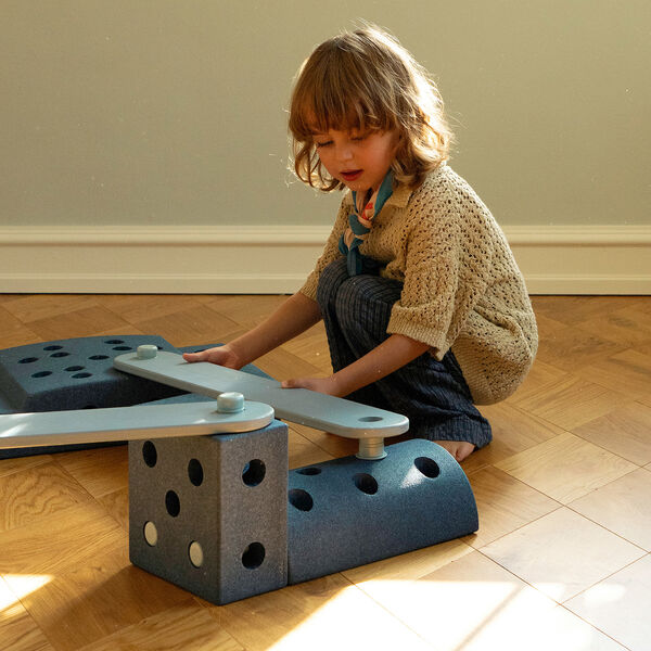 2 x Balance Beams, sky blue, MODU