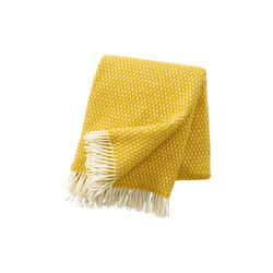 Knut wool blanket, saffron, Klippan Yllefabrik