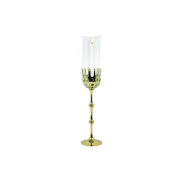 Hurricane Candle Holder, brass, Bjørn Wiinblad