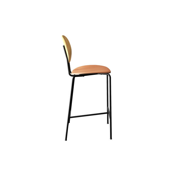 PIET HEIN Counter Chair, oiled oak/Silk Cognac, Sibast Furniture