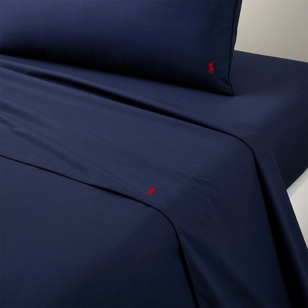 Polo Player Flat Sheet, newport navy, Ralph Lauren Home