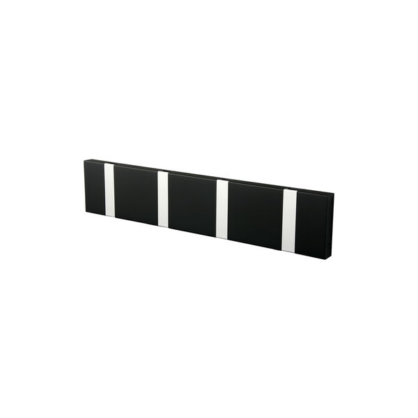 KNAX Horizontal 6 Coat Rack, soft black/grey, LoCa