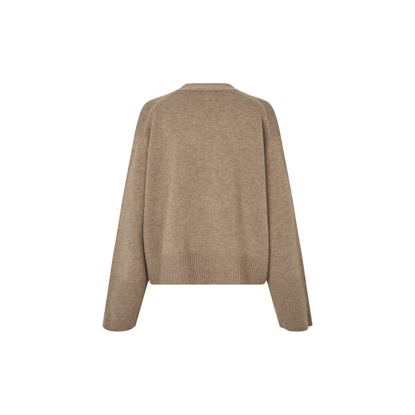 Alpha Knit Cardigan, camel melange, Second Female