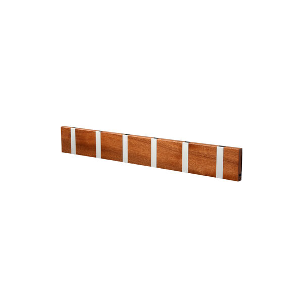 KNAX Horizontal 6 Coat Rack, mahogany/grey, LoCa