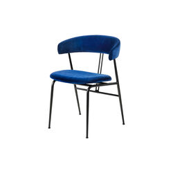 Violin Dining Chair, Velvet 420/black matt, GUBI