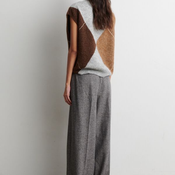 Forca Knit Vest, light grey melange, Second Female