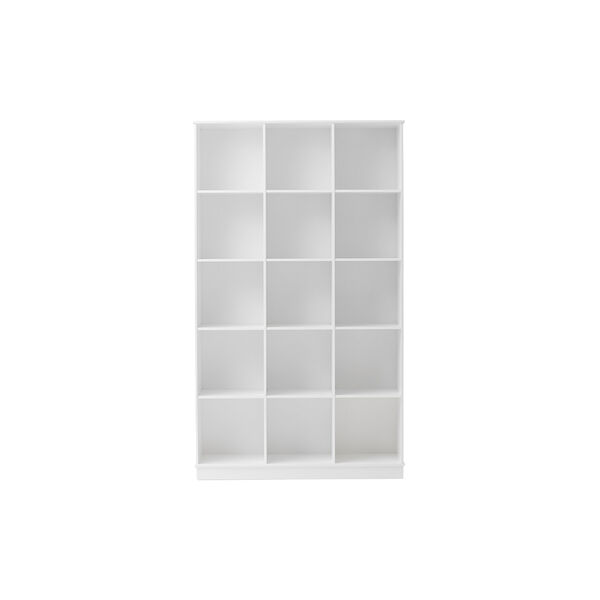 Wood Shelving Unit 3x5 Vertical with Base, Oliver Furniture