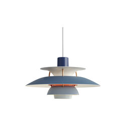 PH 5 Mini Pendant, hues of blue, Louis Poulsen