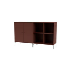 PAIR Classic Sideboard with Chrome Legs, 155 masala, Montana Furniture