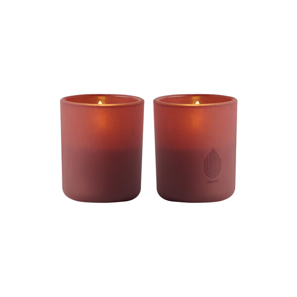 Glass Candle 2-pack, wine red, Uyuni Lighting