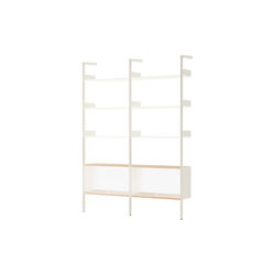 Rombe IF3 & IF6 Shelving System Configuration E, alabaster, &Tradition