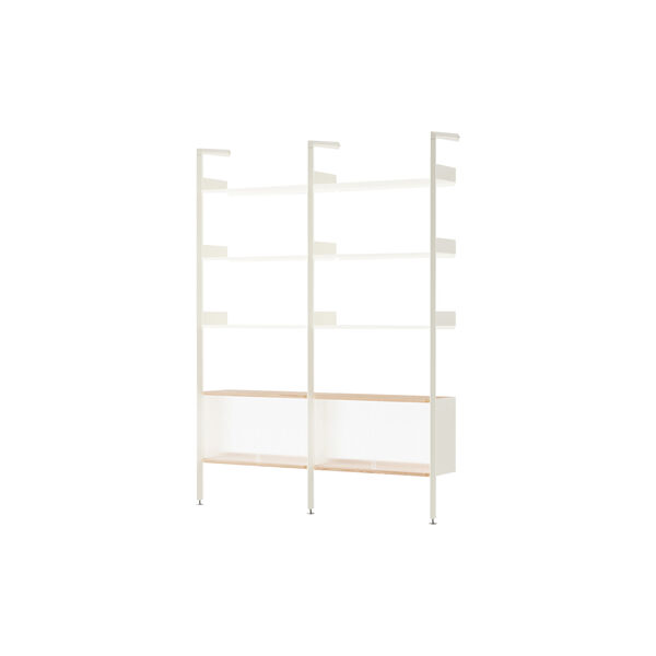 Rombe IF3 & IF6 Shelving System Configuration E, alabaster Rombe IF3 & IF6 Shelving System Configuration E, alabaster, &Tradition