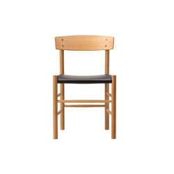 J39 Mogensen Chair with Seat Upholstery, light oiled oak/Omni 377 dark brown, Fredericia Furniture