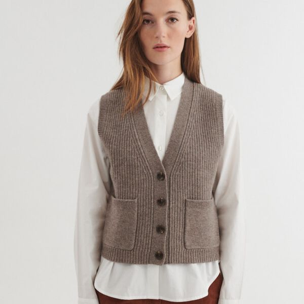 Liz Vest, portobella, Basic Apparel