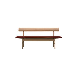 The Mogensen Bench, oiled oak/burnt sienna, Fredericia Furniture
