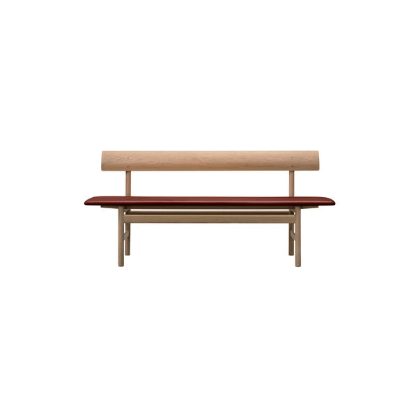 The Mogensen Bench, oiled oak/burnt sienna, Fredericia Furniture