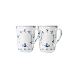 Blue Fluted Plain Cup 36 cl, 2 pcs, Royal Copenhagen