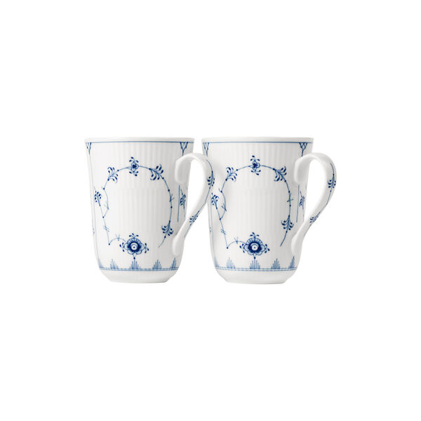 Blue Fluted Plain Cup 36 cl, 2 pcs, Royal Copenhagen