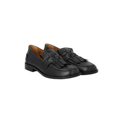 Loafer with braid detail, black, ANGULUS