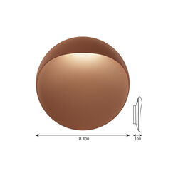 Flindt Wall Lamp L, corten, Louis Poulsen