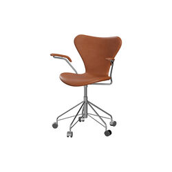 Series 7&trade; 3217 Fully Upholstered Office Chair, Grace Walnut, Fritz Hansen