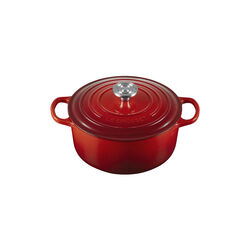 Signature Round Cocotte | 24 cm | Cerise, Le Creuset