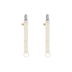 2 Pack Pacifier Strap, lemon dot, Konges Sl&oslash;jd