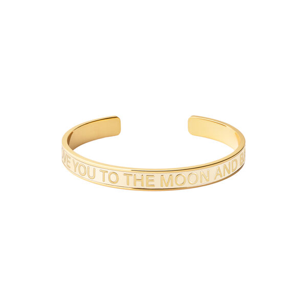 BANGLE MESSAGE Bracelet, light gold/sand white BANGLE MESSAGE Bracelet, light gold/sand white, bangle up