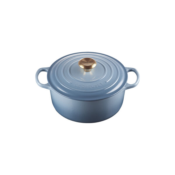 Signature round cast iron pot &Oslash; 24 cm, chambray, Le Creuset
