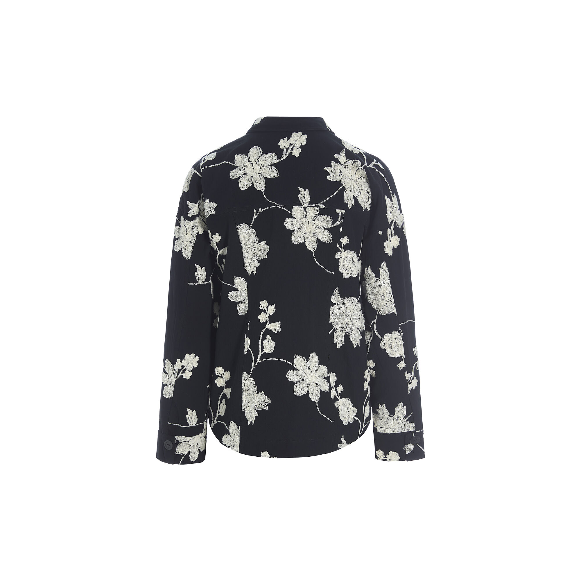 Embroidered Flower Jacket black embroidered flower