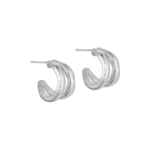 Ida double earrings, silver plated Ida double earrings, silver plated, Pure by Nat