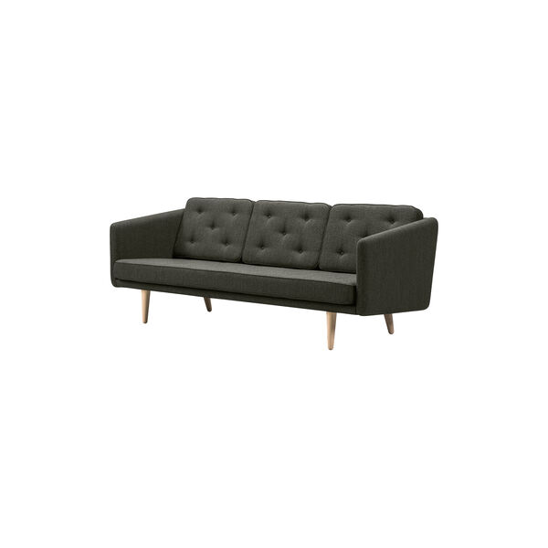 No. 1 3-seater Sofa, Fiord 961/soap treated oak, Fredericia Furniture