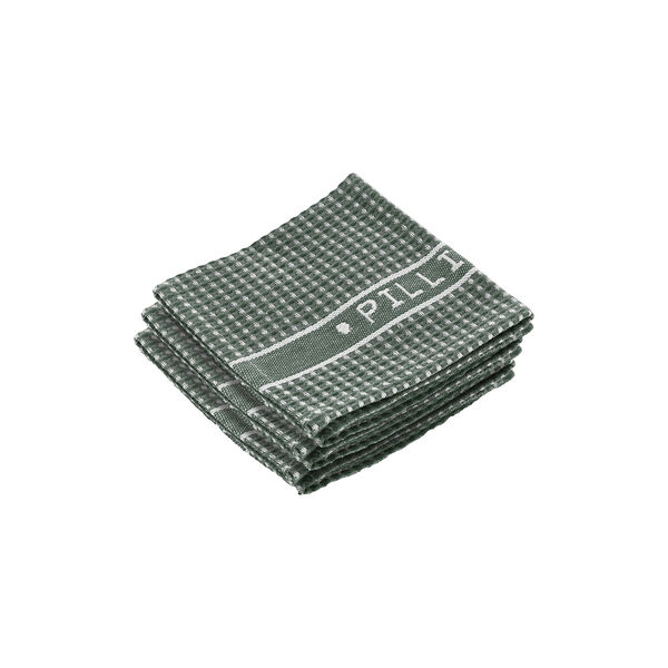 Kitchen cloths 3 pcs, green/white, Pillivuyt