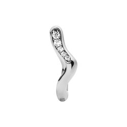 Yasmin Huggie, silver, Maria Black