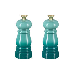 Salt & Pepper Mill Set Mini, bleu riviera, Le Creuset